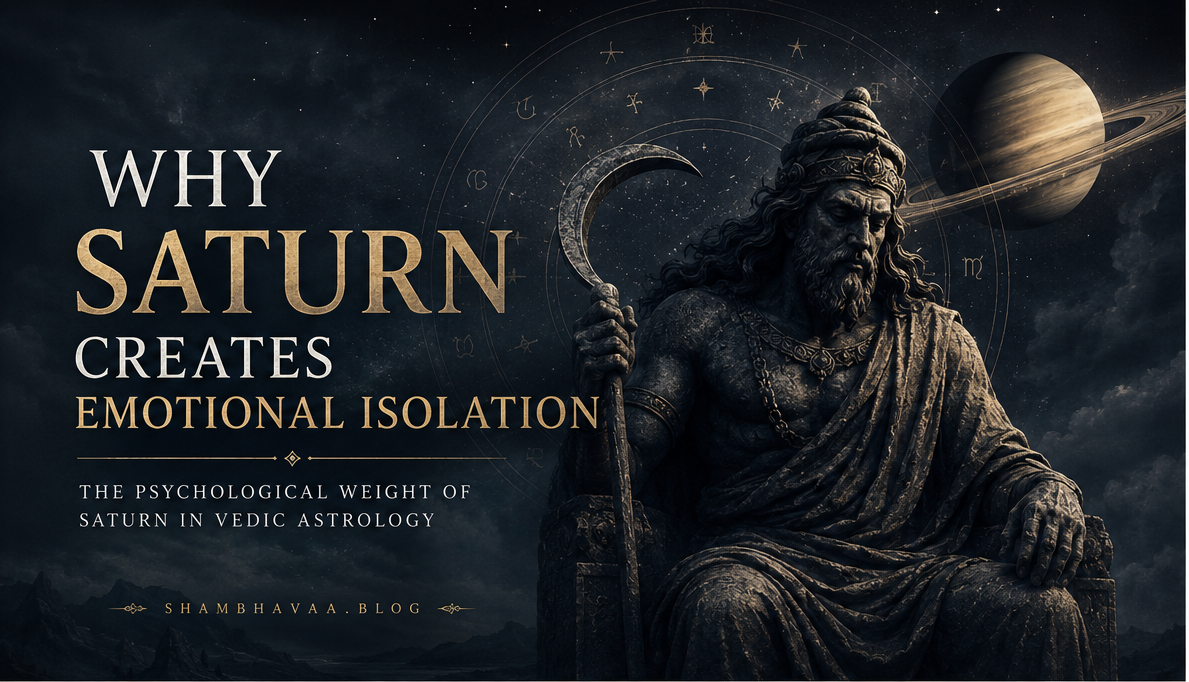 Why Saturn Creates Emotional Isolation - The Deep Psychological Mechanics of Saturn in Vedic Astrology